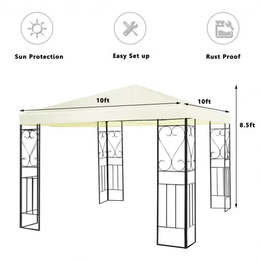 10' x 10' Patio Gazebo Canopy Tent Garden Shelter