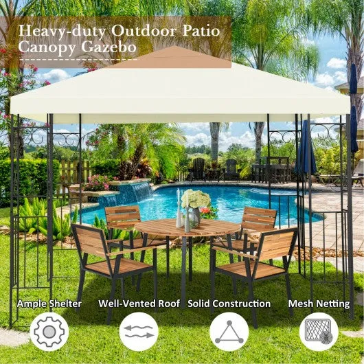 10' x 10' Patio Gazebo Canopy Tent Garden Shelter