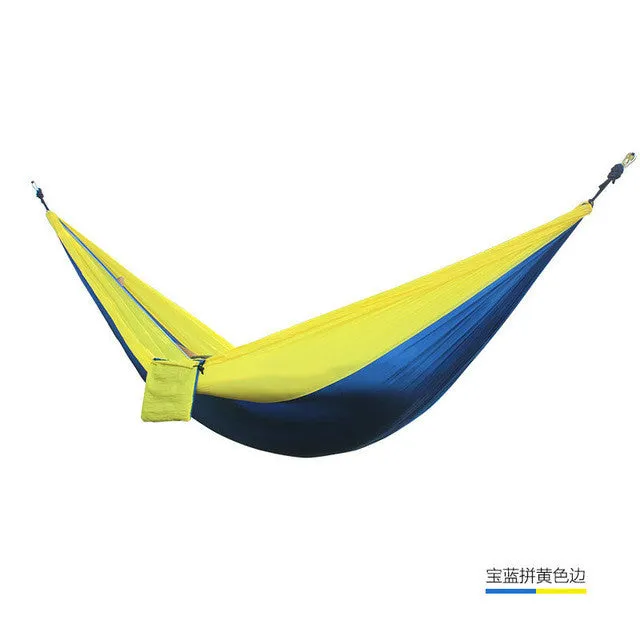 24 Color 2 People Portable Parachute Hammock Camping Survival Garden Flyknit Hunting Leisure Hamac Travel Double Person Hamak