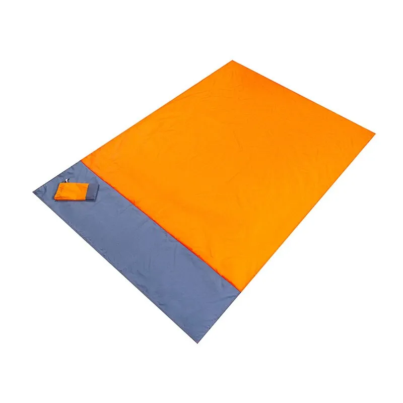 2x2.1m Large Beach Towels Mat Anti Sand-free Beach Anti Sand Beach Blanket Oversized Pocket Picnic Wind Prevent Sand Proof