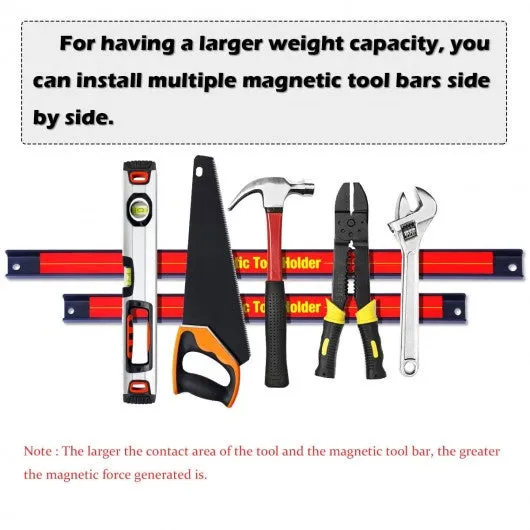 3 PCS 8" 12" 18" Magnetic Tool Holder Bar Organizer Storage Rack Knife Wrench