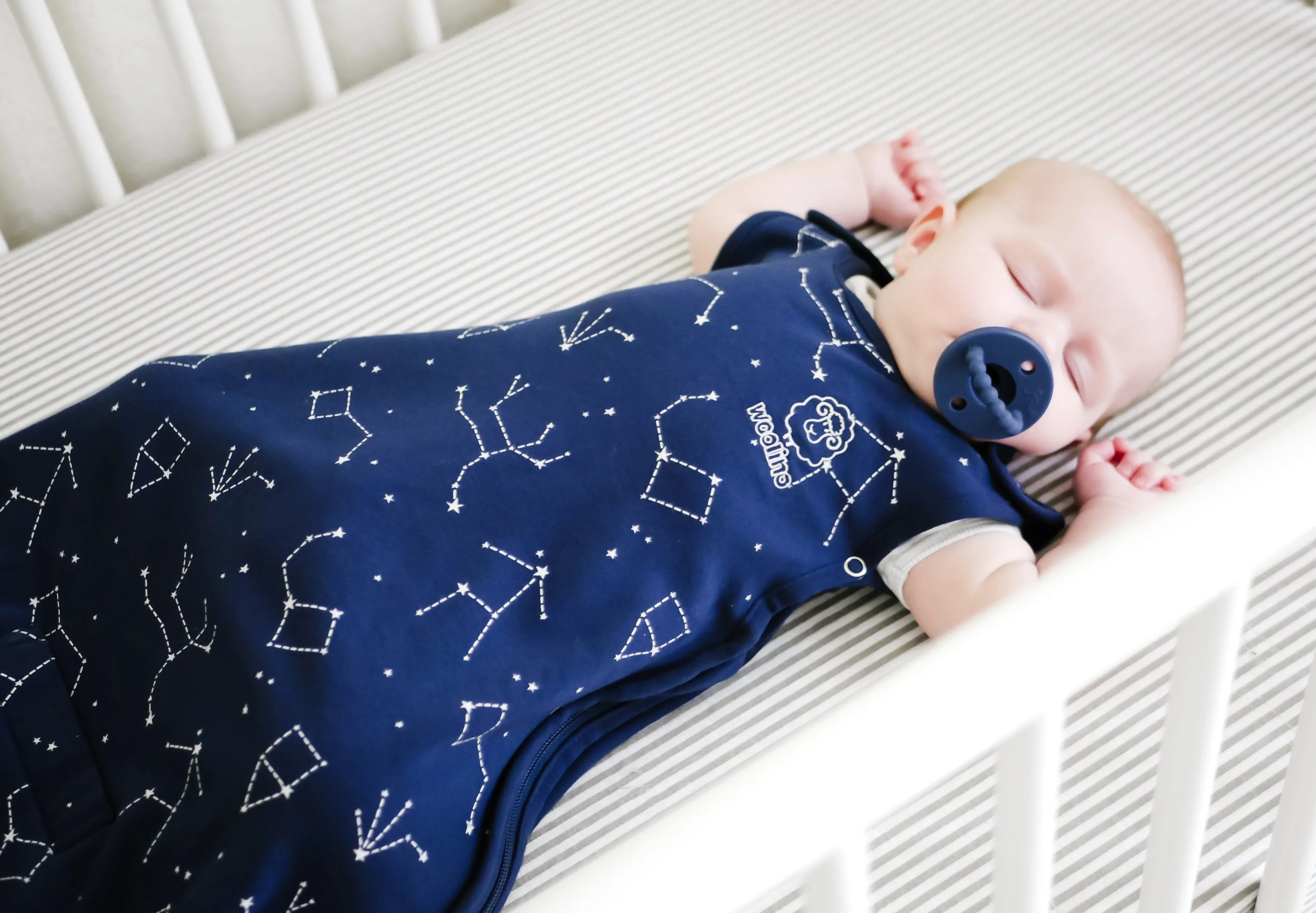 4 Season Ultimate Toddler Sleep Bag, Merino Wool & Organic Cotton, 2 - 4 Years, Night Sky