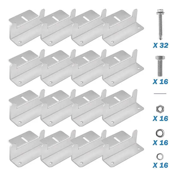 4 Solar Panel Mounting Z Bracket Mount Kits