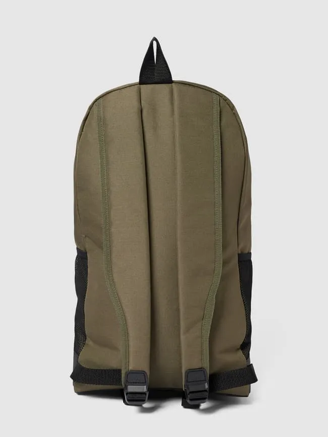 adidas Originals Label Print Backpack, Olive Green