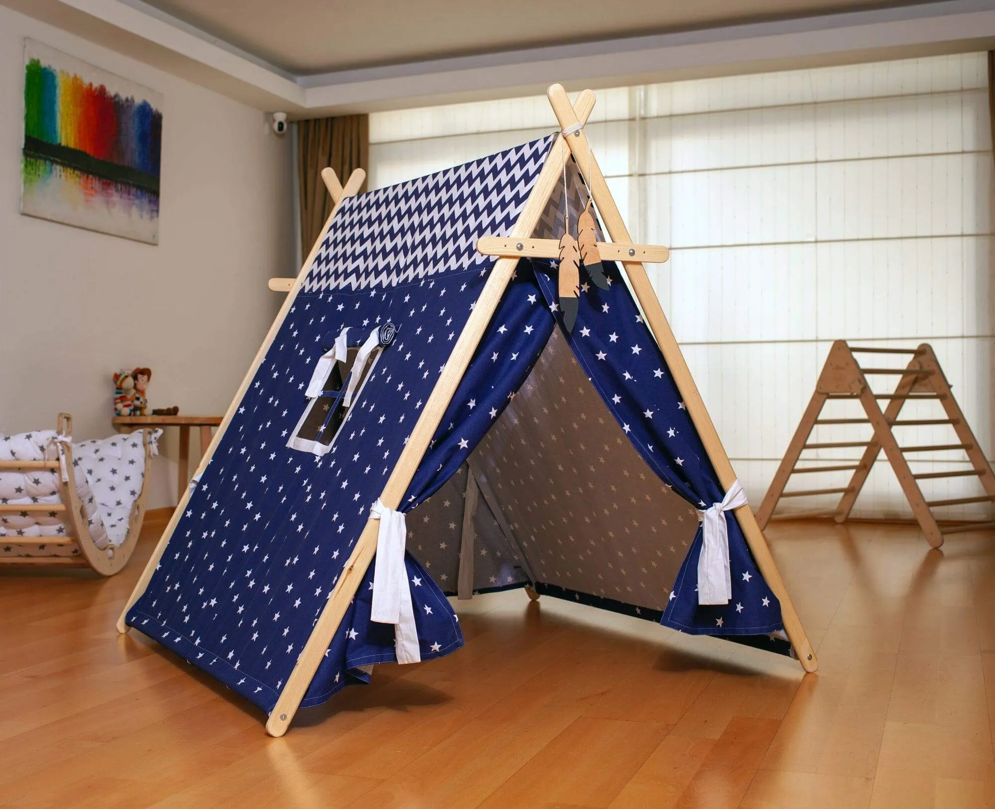 Blue Stars Play Tent and Play Mat