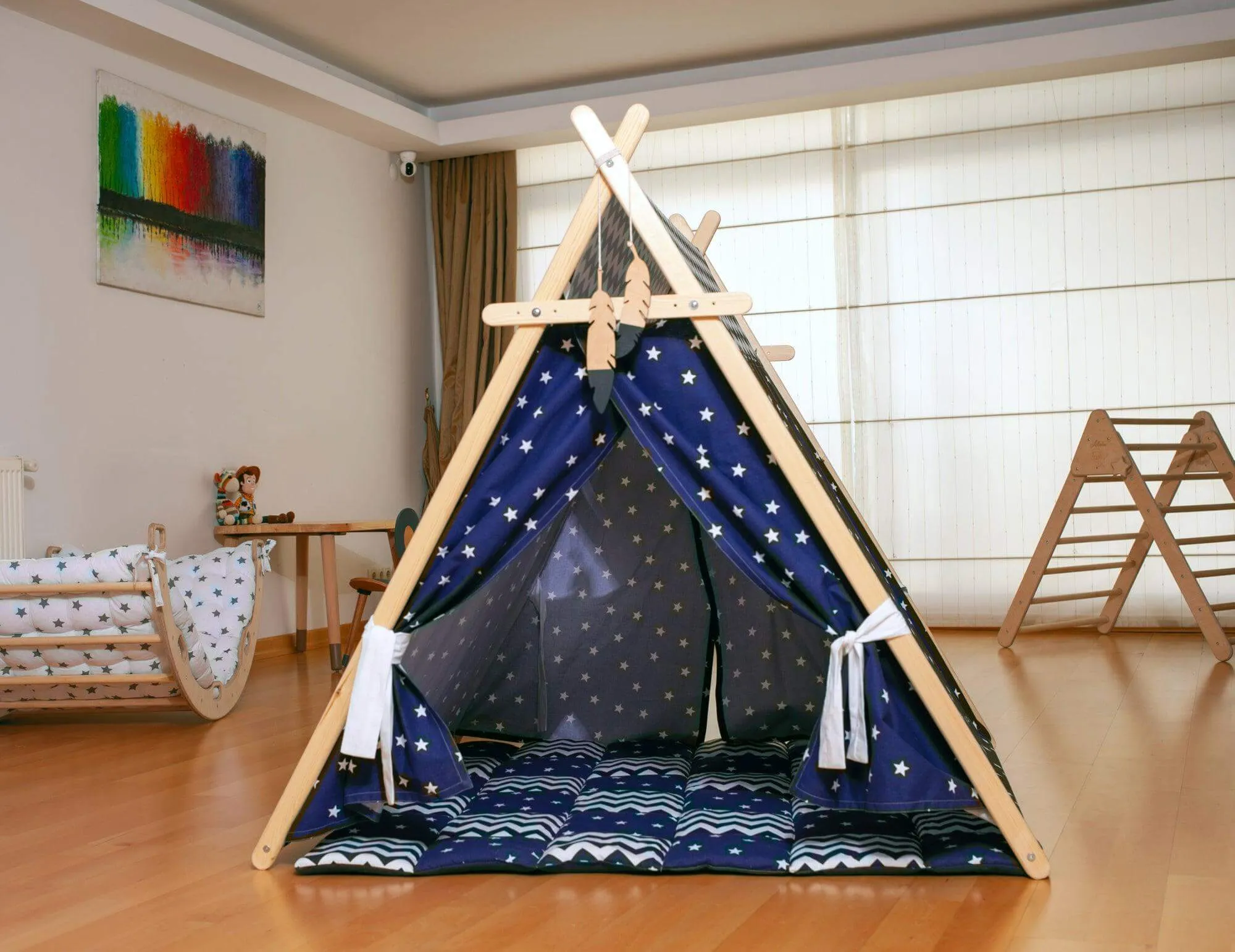 Blue Stars Play Tent and Play Mat