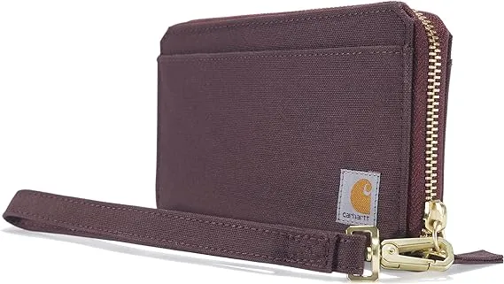 Carhartt Women's Durable Canvas Wallet, Dark Wine