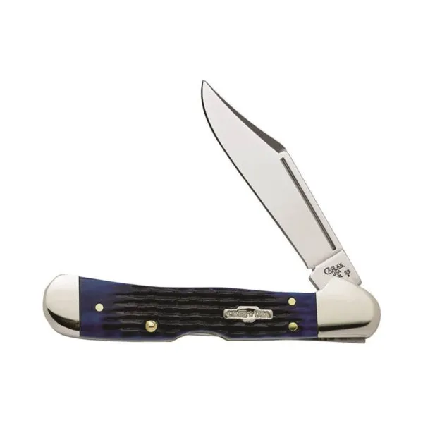 CASE 02864 Folding Pocket Knife, 2.72 in L Blade, Tru-Sharp Surgical Stainless Steel Blade, 1-Blade, Blue Handle