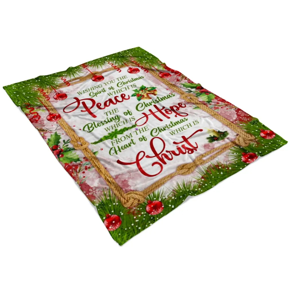 Christian Christmas Gifts Peace Hope Christ Fleece Blanket - Christian Blanket - Bible Verse Blanket