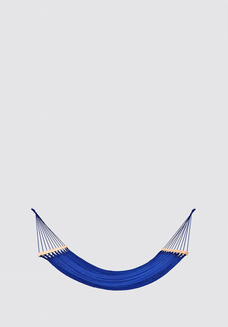 Cobalt Blue Cotton Hammock (Wooden Bar)