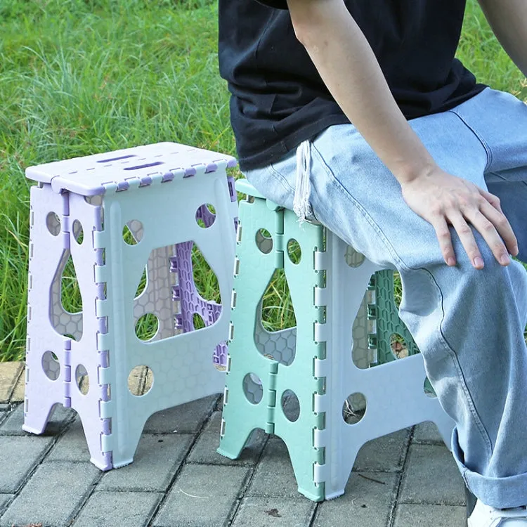 Convenient Folding Home Outdoor Thickened Portable Stool, Color: Green Large