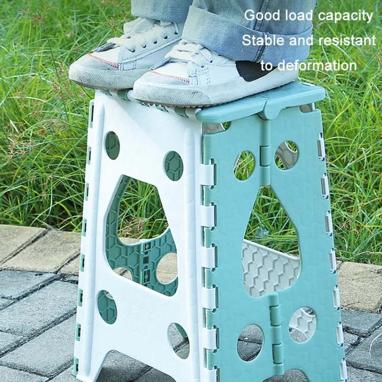 Convenient Folding Home Outdoor Thickened Portable Stool, Color: Green Large