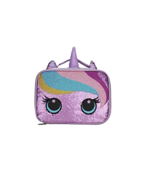 Cubs Cute Purple Unicorn Sequin Lunch Bag