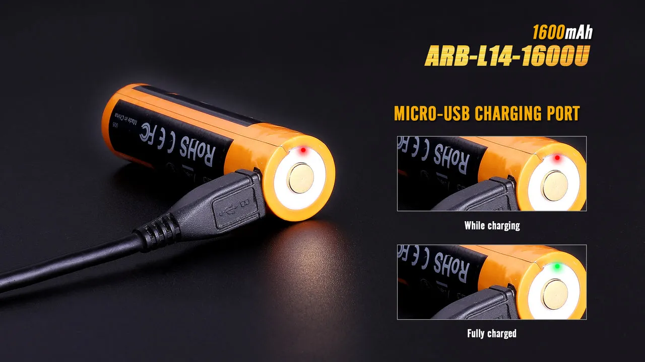 Fenix ARB-L14-1600U 1.5V USB Rechargeable Li-ion AA Battery