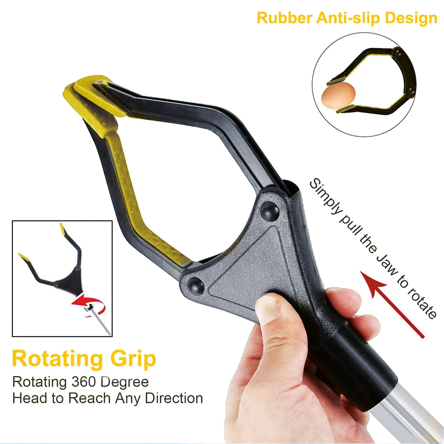 Foldable Litter Picker - Multi-Functional & Versatile Long Reach Grabber Tool