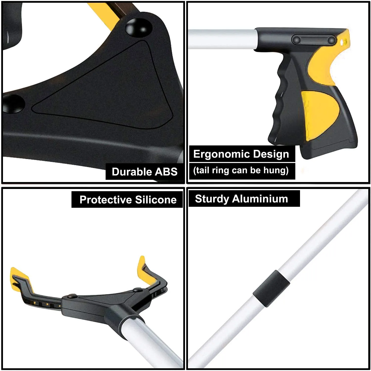 Foldable Litter Picker - Multi-Functional & Versatile Long Reach Grabber Tool