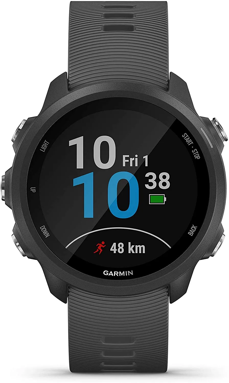 Garmin Forerunner 245 GPS Running Smartwatch (010-02120-00, Khaki/Red/White)