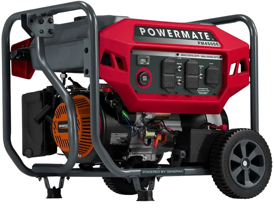 Generac/Powermate PM4500E 3600W/4500W Gas Electric Start Generator New