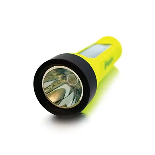 HYBRIDLIGHT Journey 300 Solar LED Waterproof Flashlight with USB Phone Charger, Yellow