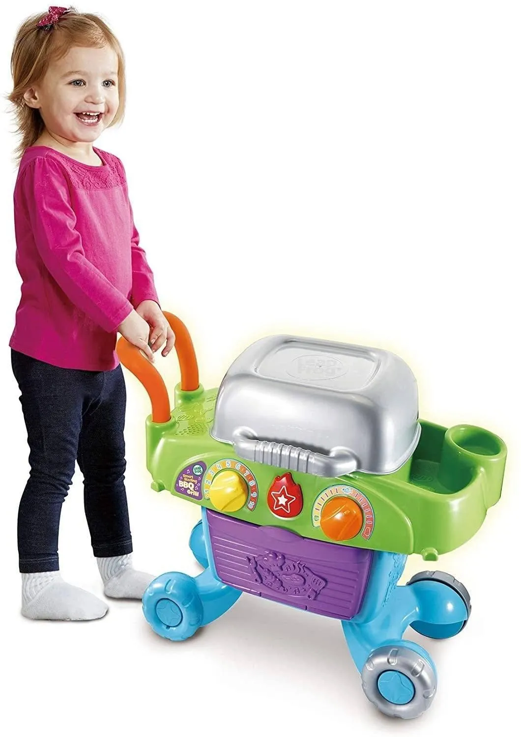 LeapFrog Smart Sizzling BBQ Grill Toy BBQ, Playset with Play Food & Play Kitchen Accessories