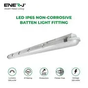 LED Non Corrosive IP65 Batten Fitting Light with Emergency Back Up for up to 3 hours, 150cms 50W 6000K, 6000 Lumens Ultra Bright