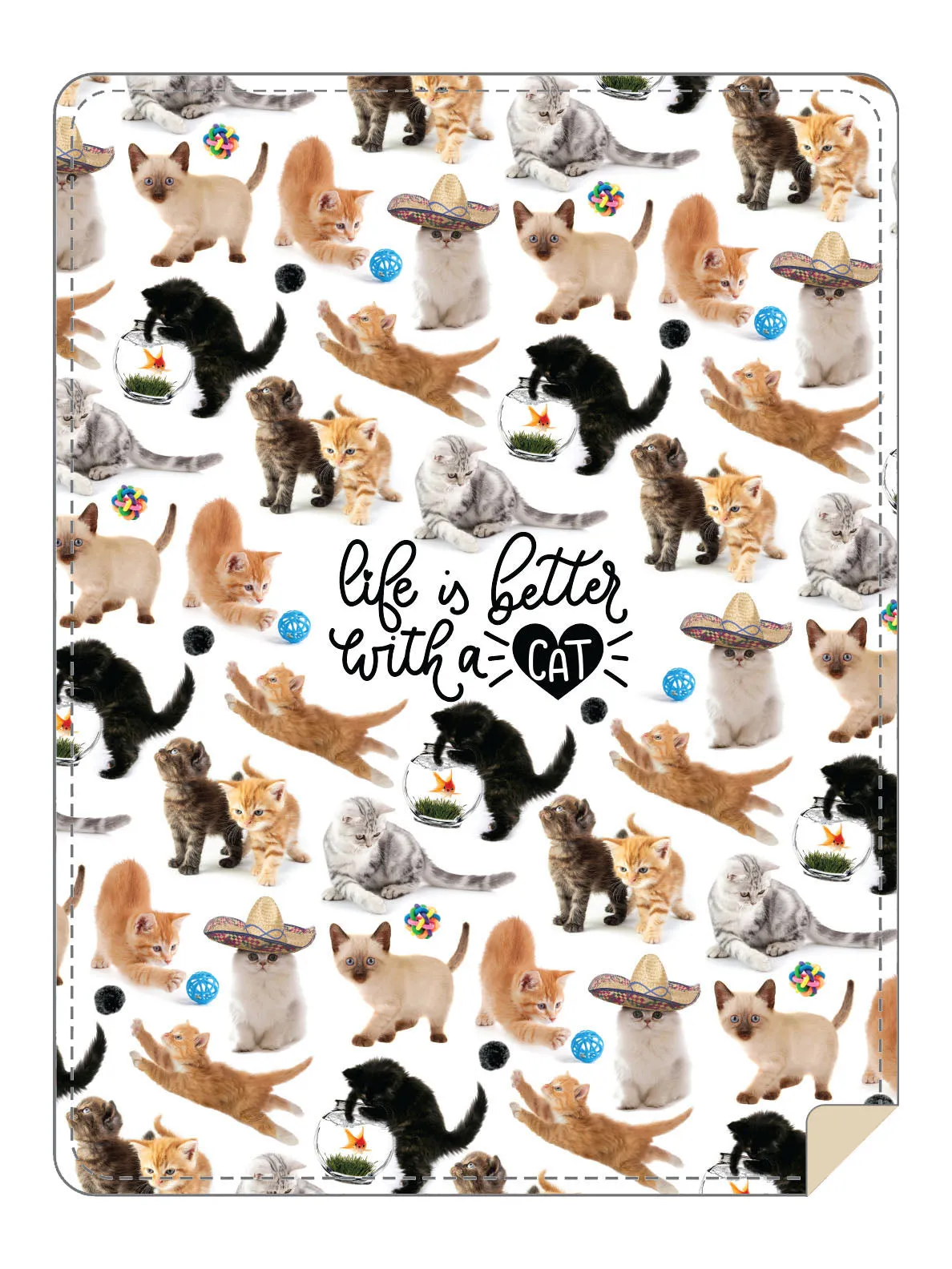 Life Is Better With a Cat Throw Blanket