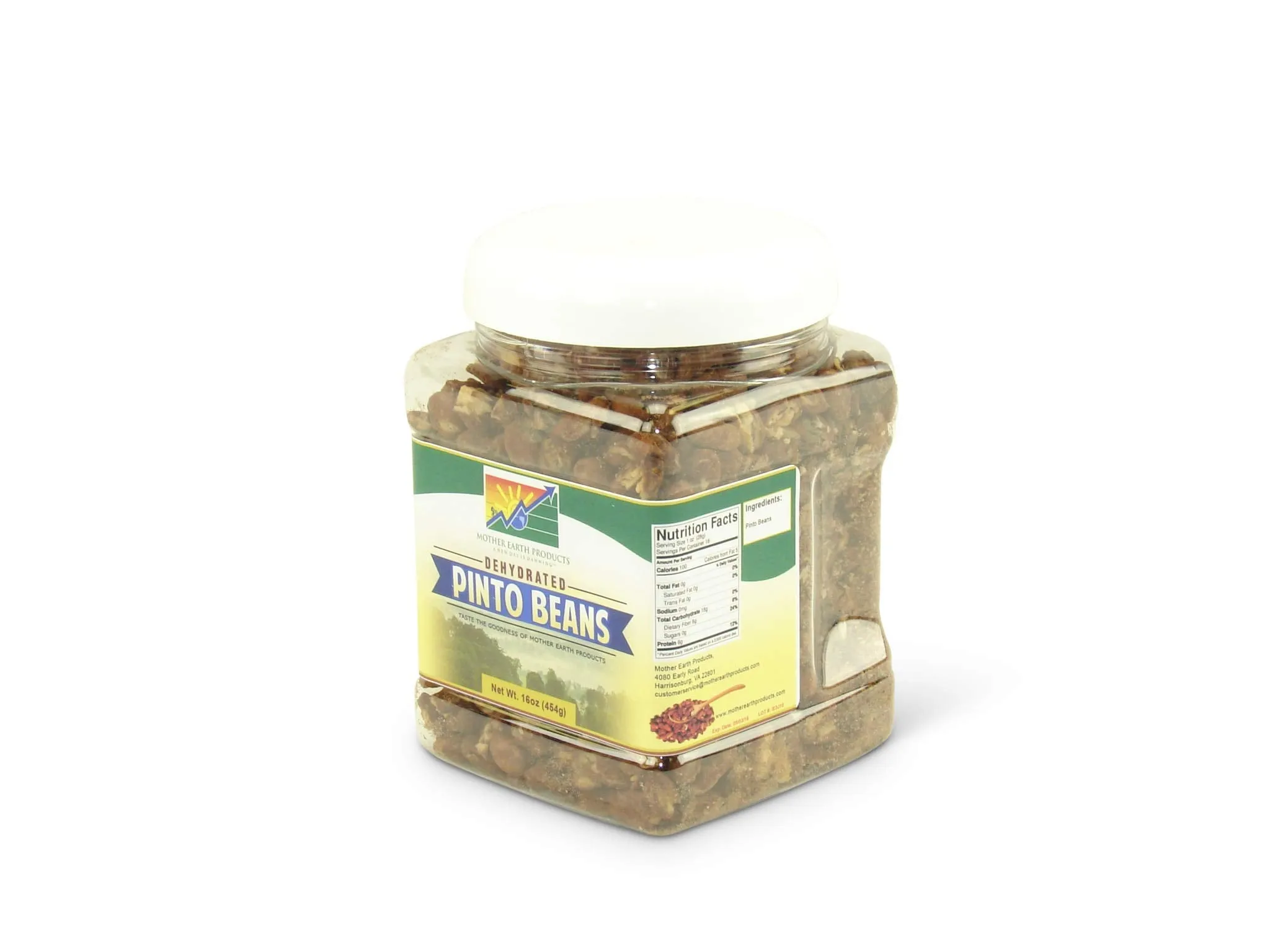 Mother Earth Products - Dehydrated Fast Cooking Pinto Beans - Quart Jar