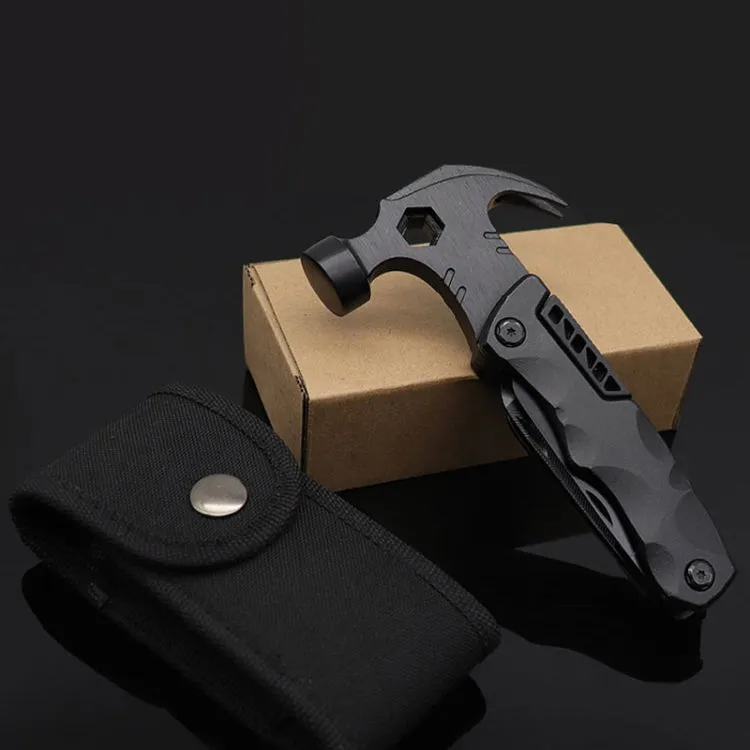 Multifunctional Life-saving Claw Hammer Car Survival Tools Foldable Outdoor Tool Hammer(Gray)