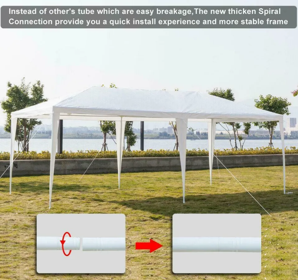 Outdoor 10'x20'Canopy Party Wedding Tent Heavy Duty Gazebo Pavilion Cater Events