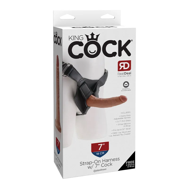 Pipedream King Cock Strap-on Harness With 7 in. Cock Tan