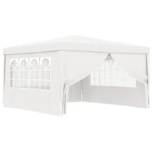 Professional Party Tent with Side Walls 4x4 m White 90 g/m?