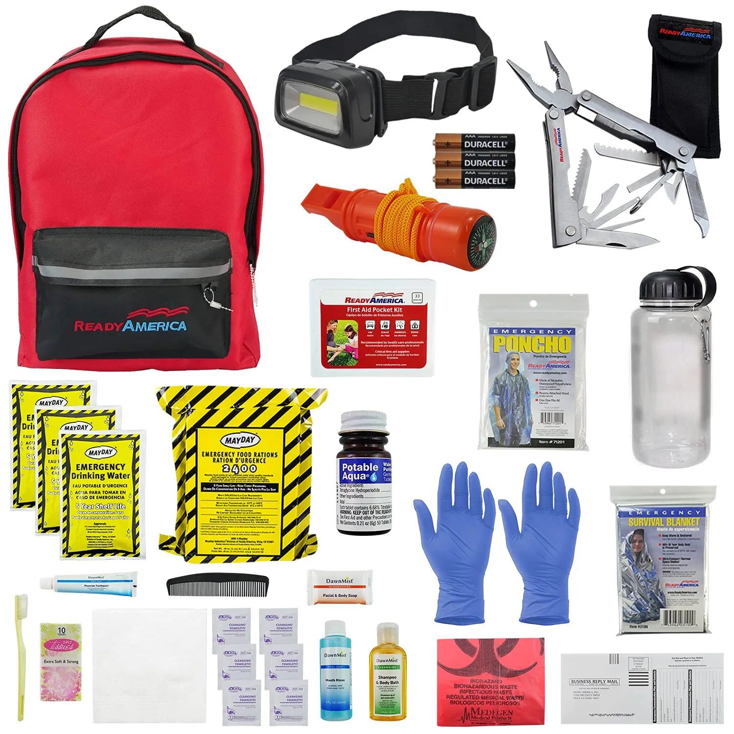 Ready America - 72 Hour Deluxe Emergency Kit - 3 Day Pack