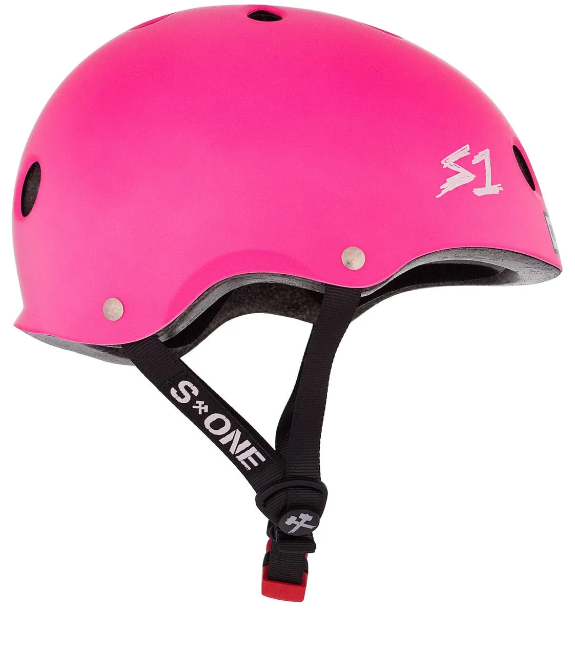 S1 Mini Lifer Helmet - Pink Helmet Posse Hot Pink Matte