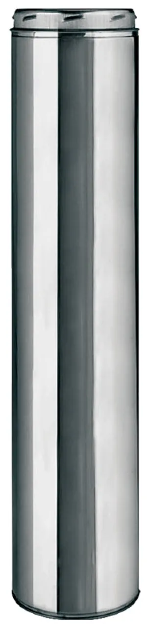 Selkirk 206024 Chimney Pipe, 8 in OD, 24 in L, Stainless Steel :EA: QUANTITY: 1