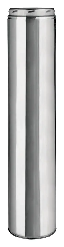 Selkirk 206024U Chimney Pipe, 8 in OD, 24 in L, Stainless Steel :EA: QUANTITY: 1