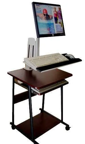 STS5806 24" Small Computer Desk with keyboard tray for small spaces