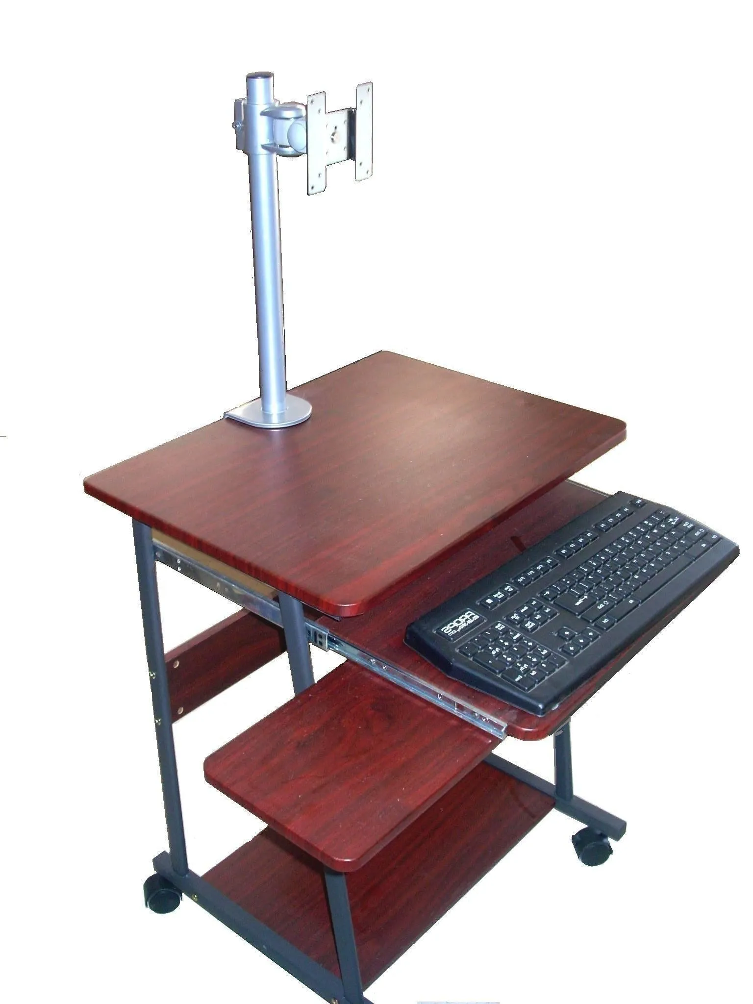 STS5806 24" Small Computer Desk with keyboard tray for small spaces