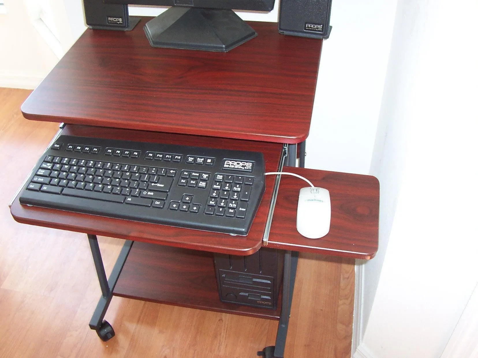 STS5806 24" Small Computer Desk with keyboard tray for small spaces