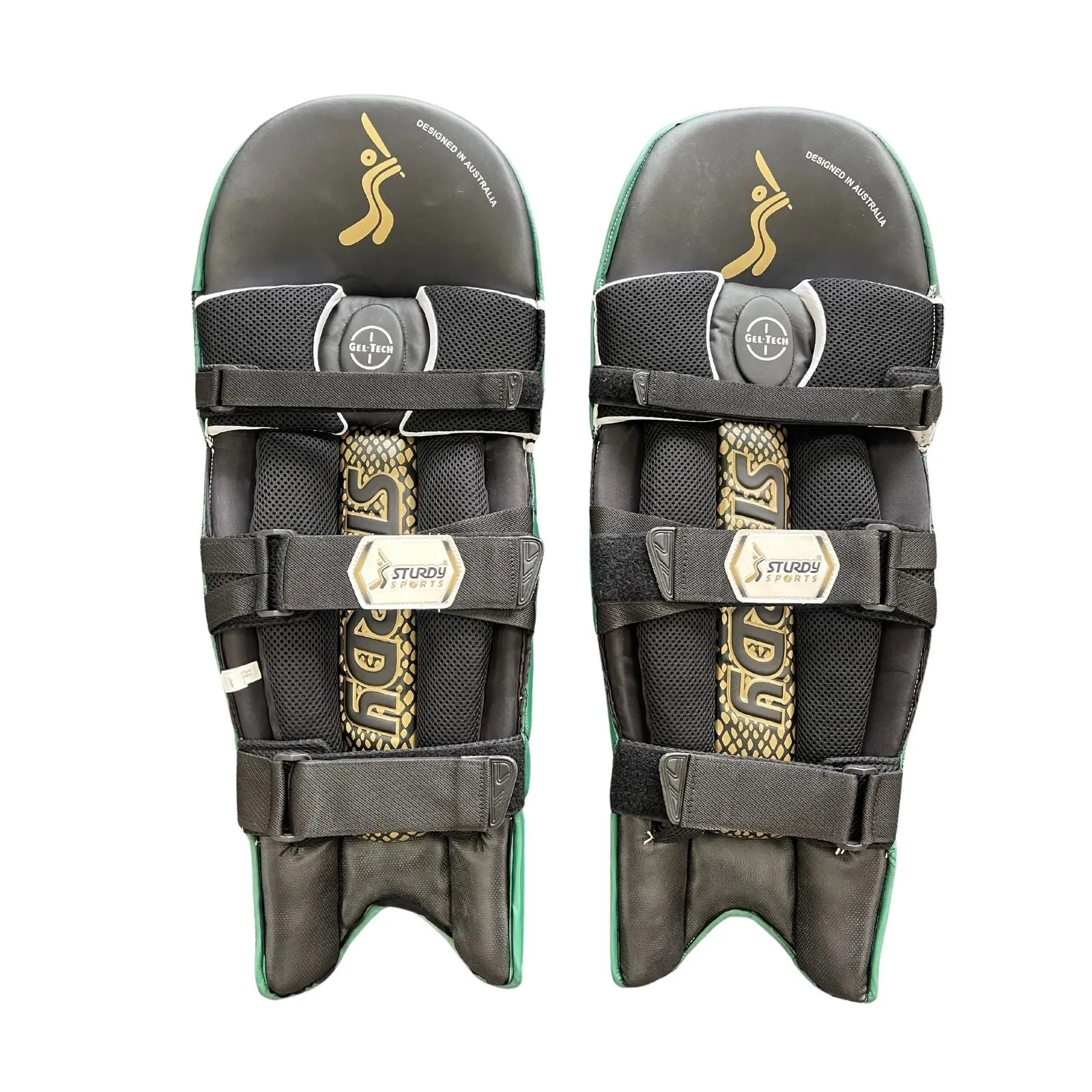 Sturdy Beast Coloured Batting Cricket Pads - Senior Bottle Green