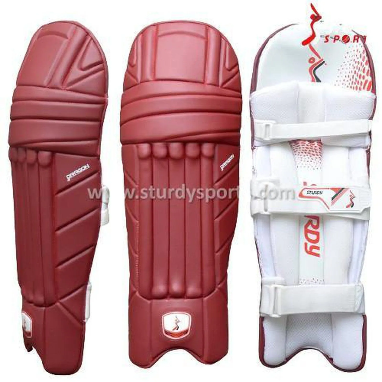 Sturdy Dragon Maroon Batting Pads - Mens