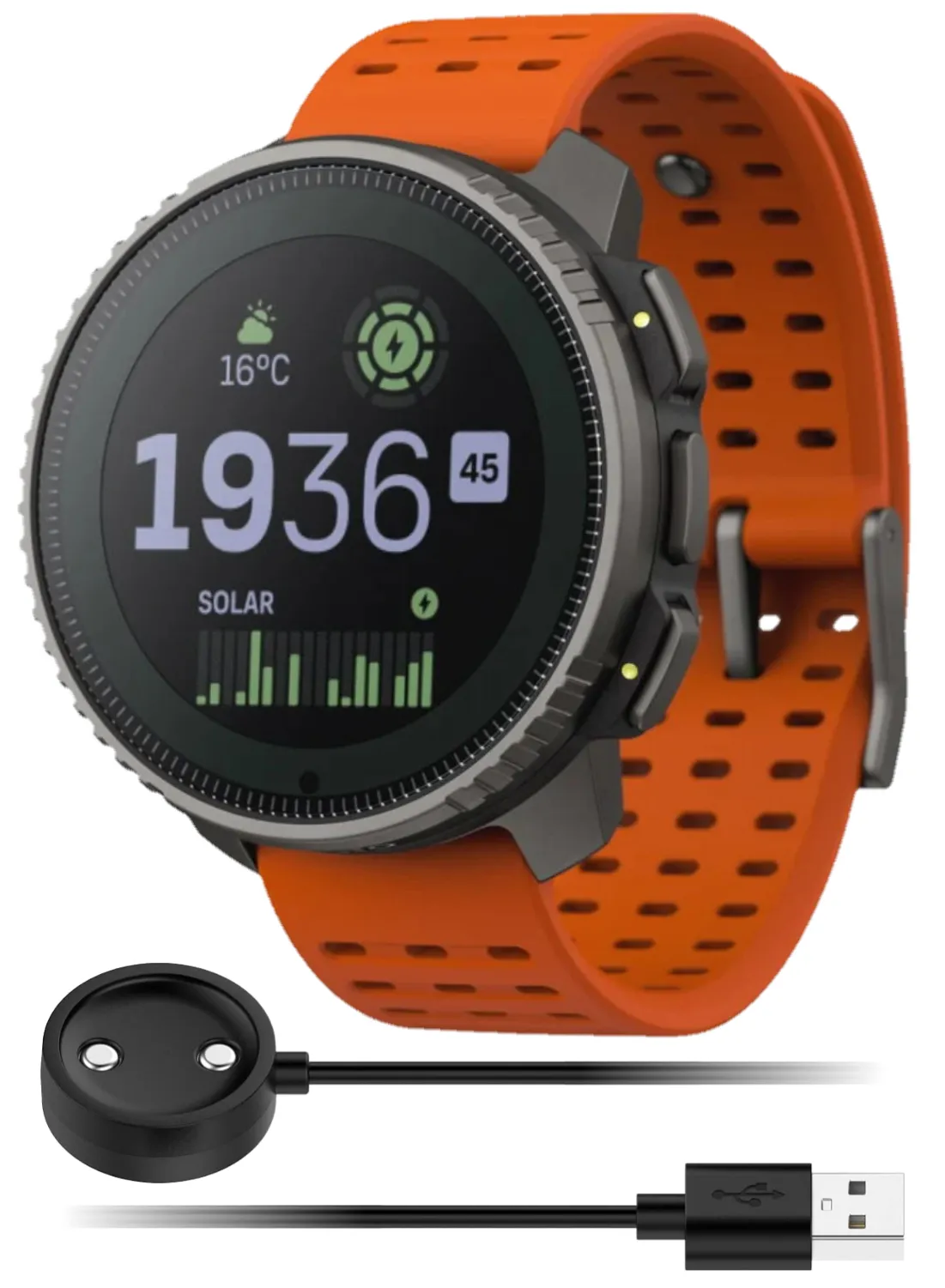 Suunto Vertical Adventure GPS Watch, All Black, Large Screen, Offline Maps with Wearable4U Power Bank SQ Bundle