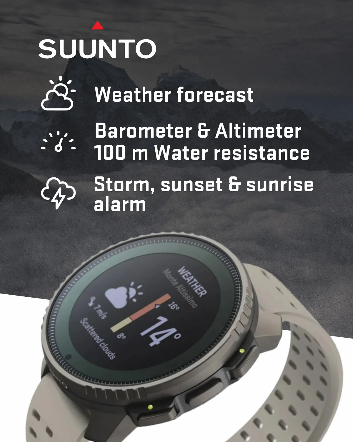 Suunto Vertical Adventure GPS Watch, All Black, Large Screen, Offline Maps with Wearable4U Power Bank SQ Bundle