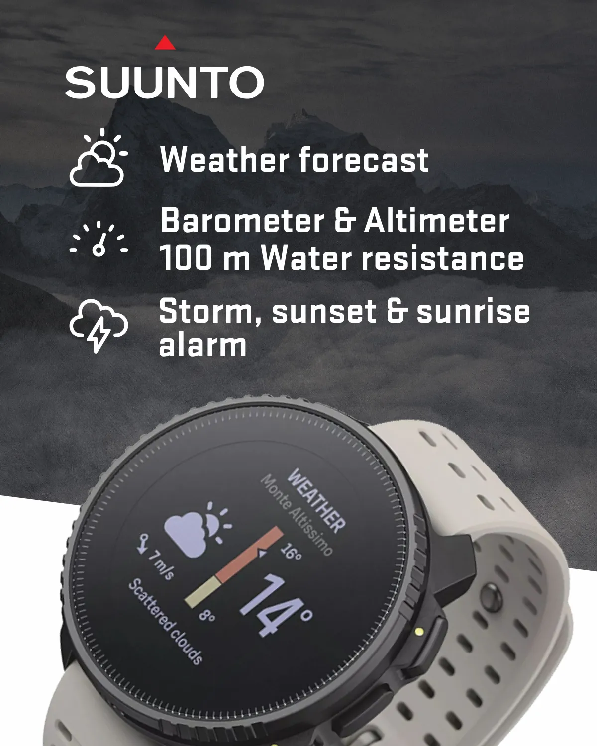 Suunto Vertical Adventure GPS Watch, All Black, Large Screen, Offline Maps with Wearable4U Power Bank SQ Bundle