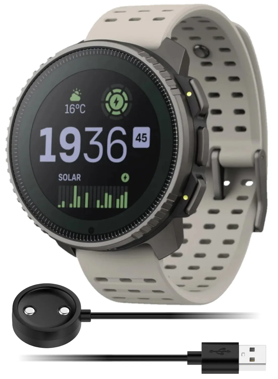 Suunto Vertical Adventure GPS Watch, All Black, Large Screen, Offline Maps with Wearable4U Power Bank SQ Bundle