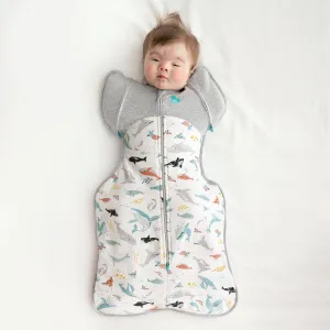 Swaddle Up™ Designer Transition Bag Warm 2.5 TOG - Whales (Large)