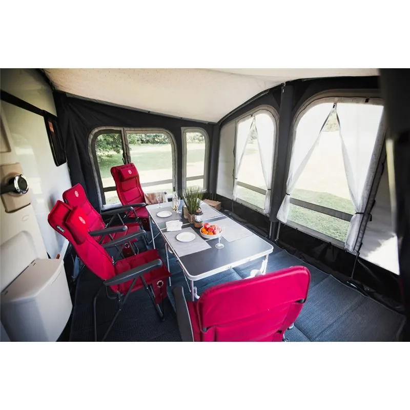 Vango Riviera Air Awning 390 Elements TC Package With Free Tall Annex Elements TC - Riviera, Caravan Awning Side Canopy and    CP225 - Breathable Fitted Carpet - Riviera 390