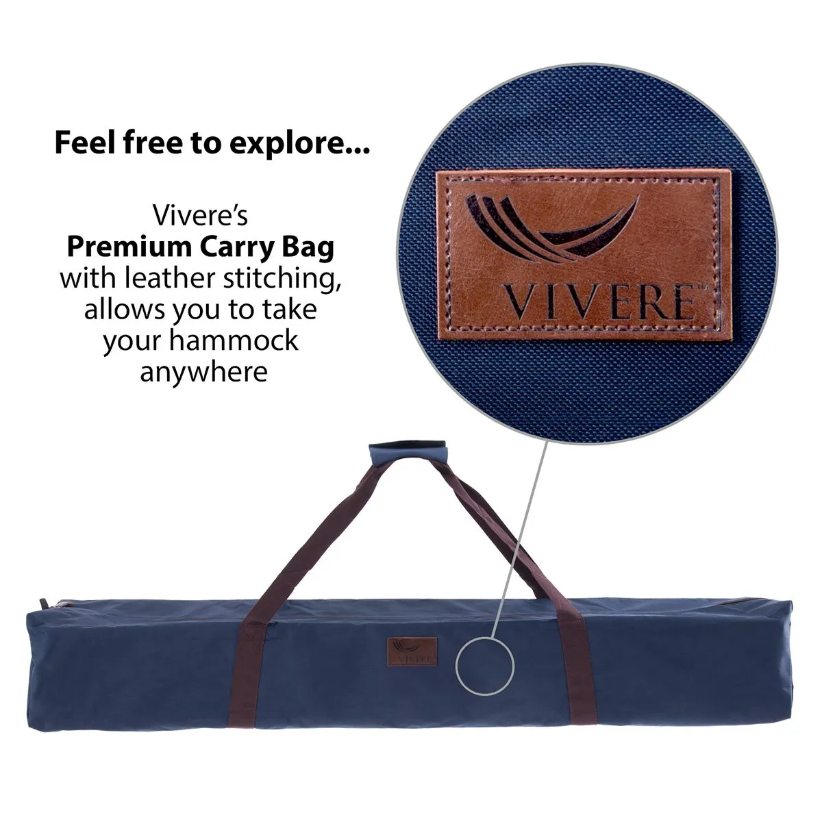 Vivere Double Cotton Hammock with Stand