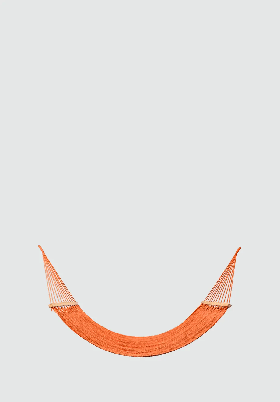 Vivid Orange Cotton Hammock (Wooden Bar)