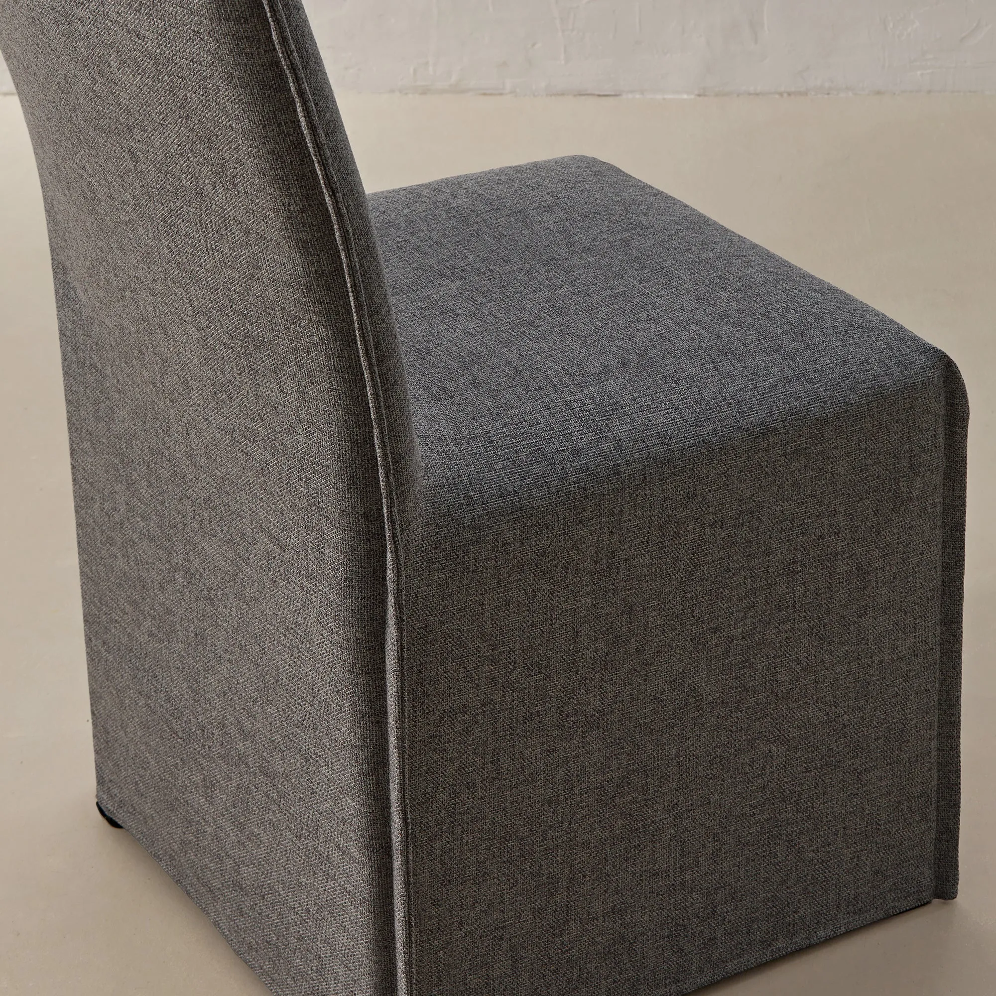 Washable Upholstered Dining Chair | 19” Back Height in Ash (Set of 2)