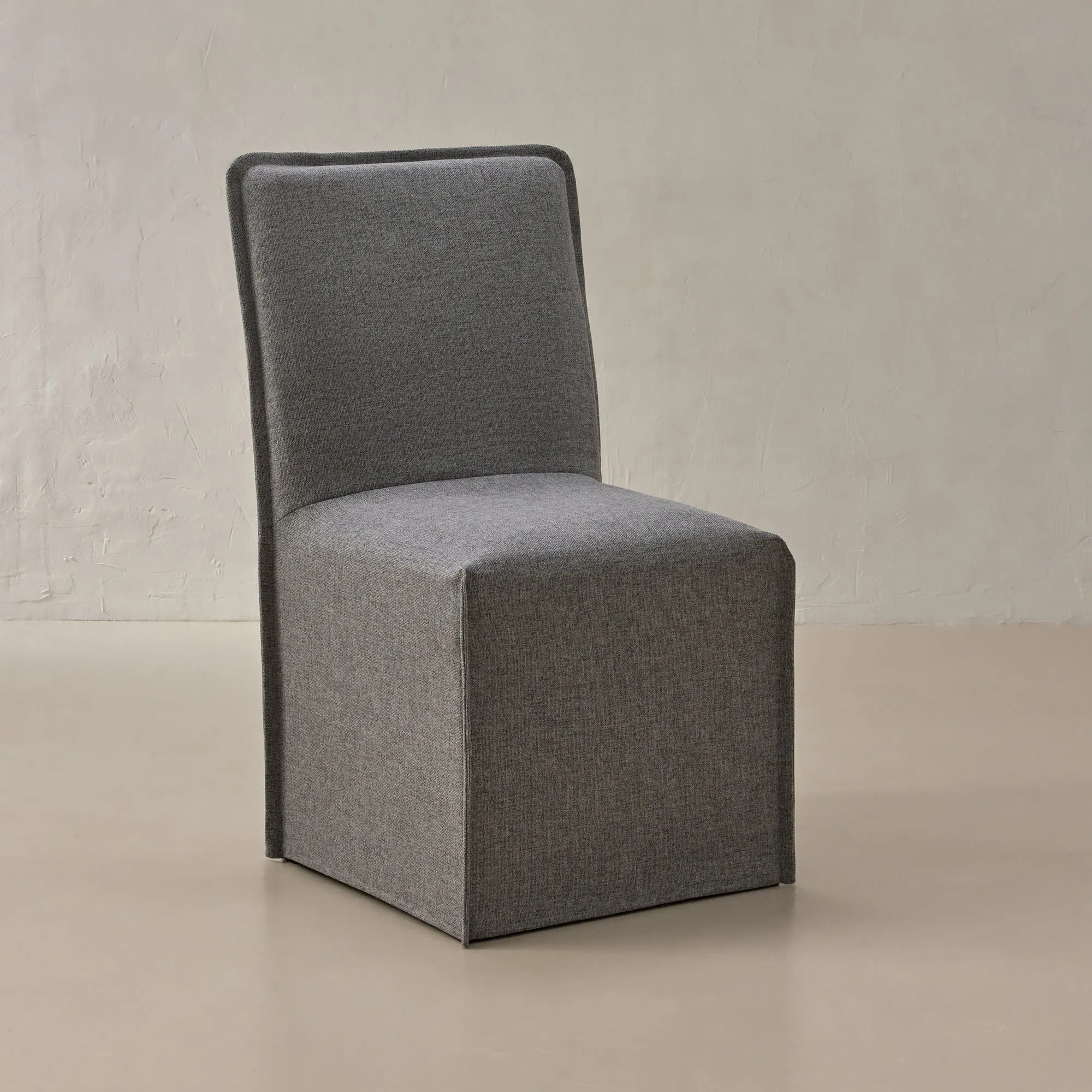 Washable Upholstered Dining Chair | 19” Back Height in Ash